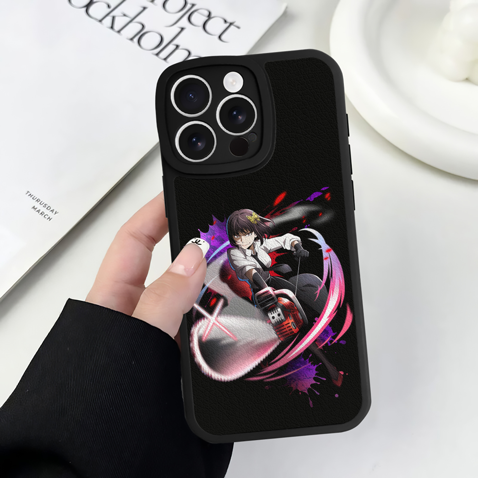 （画像用） 文豪ストレイドッグス Bungo Stray Dogs 【iPhone 16シリーズ対応】シリコンスマホケース（レザー調） 材質：シリコン